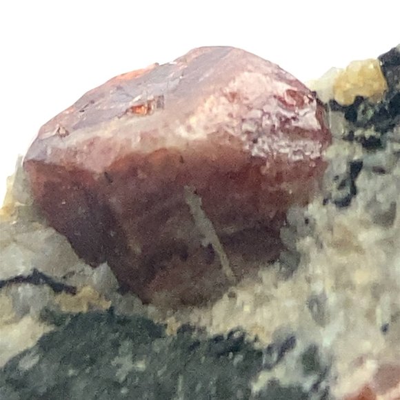 Red Zircon Crystal on Matrix 47.83g - Picture 4 of 10